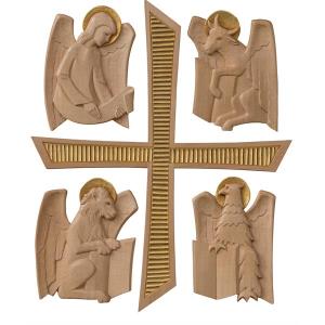 Simbole 4 Evangelisten mit Kreuz 20x15 x4