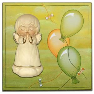 Tafel luftballons grün + Engel Luna