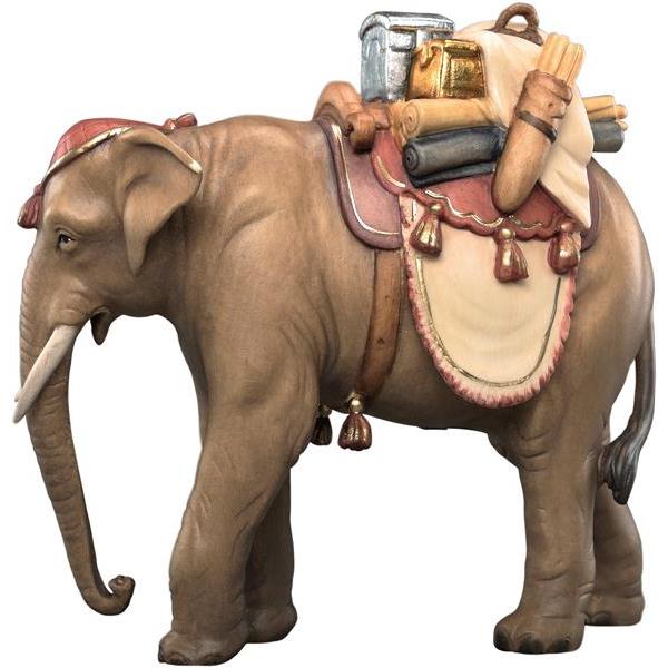 Elefant mit Gepaeck - lasiert