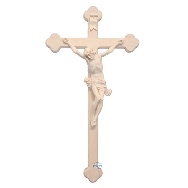 Kruzifix - Korpus mit Kleeblattkreuz - natur