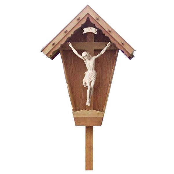 Christus Siena auf Feldkreuz-Lärche wetterfest - natur