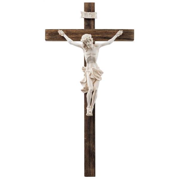 Christus Insam mit Kreuz rustical Altholz - Natur Kreuz gebeizt