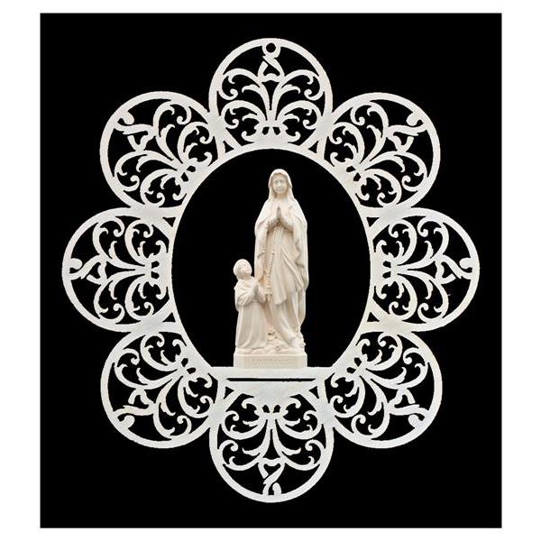 Ornament mit Madonna Lourdes+Bernardette - natur