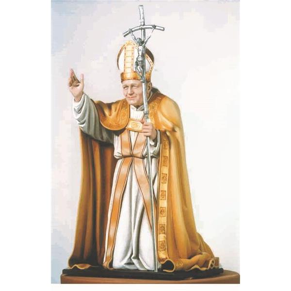 Hl.Johannes Paul II kniend - Fiberglass COLOR