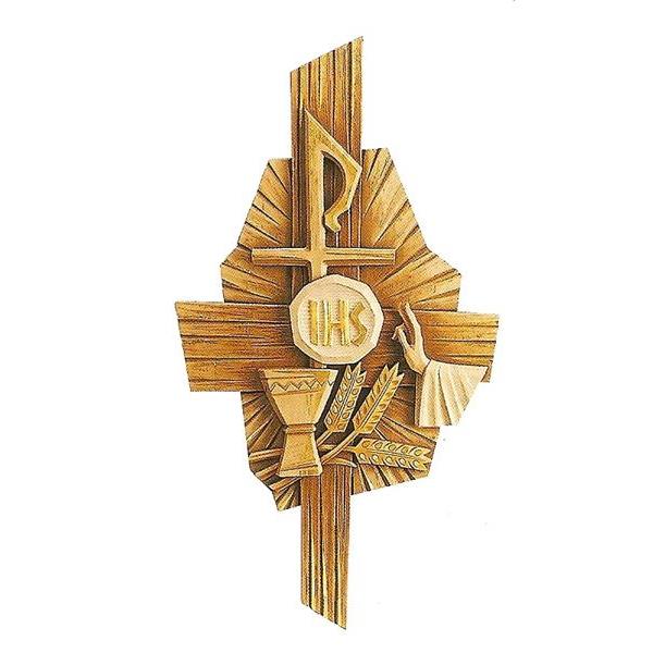Simbol fuer Eucharistie - mehrtoenig gebeizt