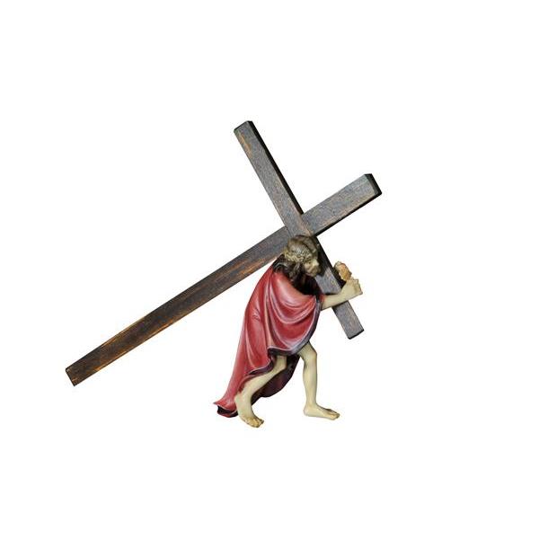 Jesus der das Kreuz traegt - mehrtoenig gebeizt