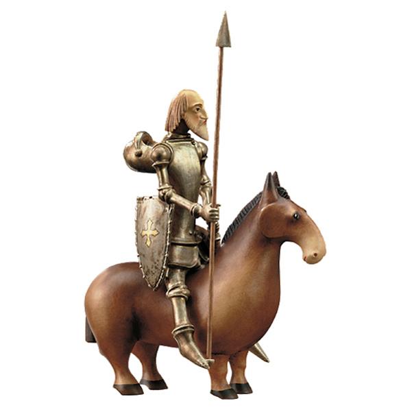 Don Quichote auf Pferd (ohne Sockel) - lasiert