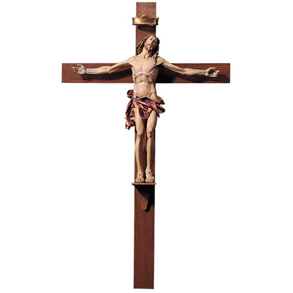 Auferstandener Christus Kreuz L. 72 cm - lasiert