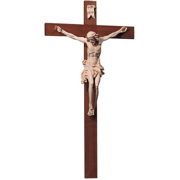 Boehmisches Kruzifix Kreuz L. 72 cm - lasiert