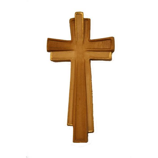Kreuz stilisiert - mehrtoenig gebeizt