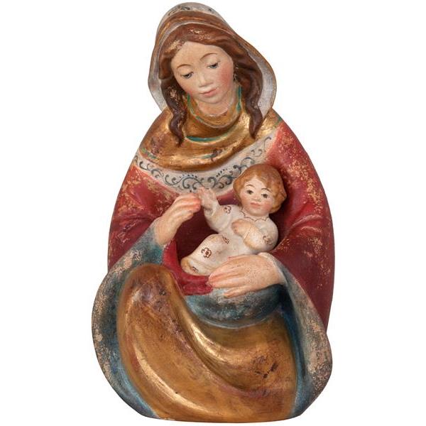 Mutter Gottes sitzend mit Jesuskind im Schoß - color