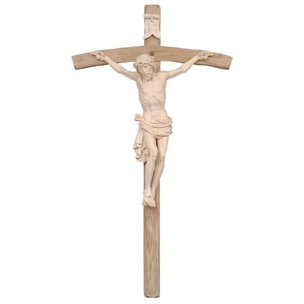 Dolomitenkruzifix auf gebogenem Kreuzbalken - natur