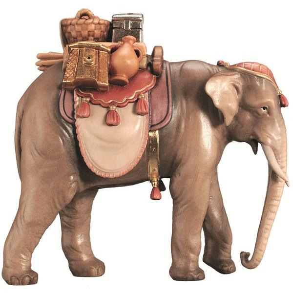 Elefant mit Gepäck - lasiert
