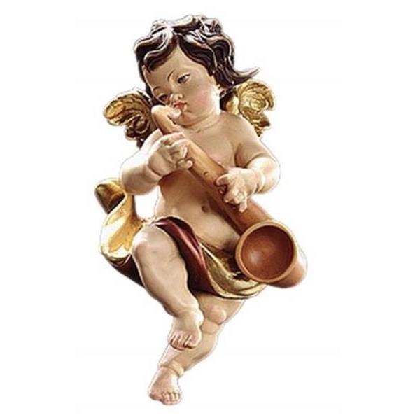Putte mit Saxophon - Echtgold Antik