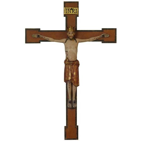 Romanischer Kruzifix - echt gold