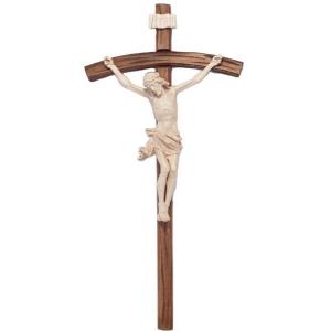 Kruzifix - Korpus mit gebogenem geschnitzten Kreuz