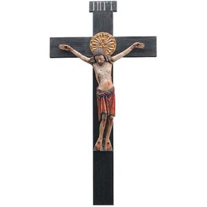 Romanisches Kruzifix Kreuz L. 120 cm